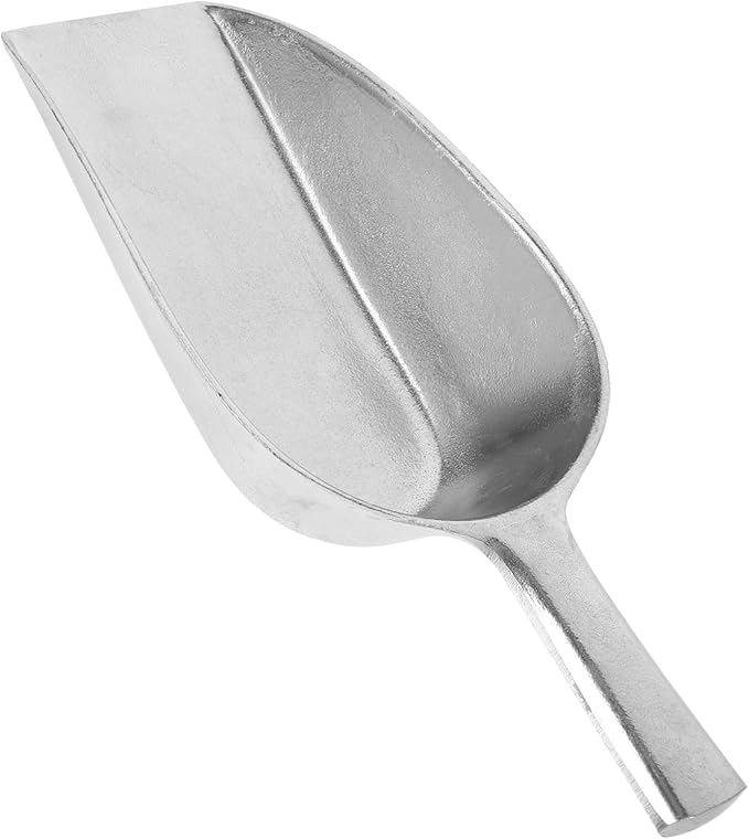 Multi-Function Aluminium Fodder Scoop for Livestock Feeding Retro Design Heavy Duty Metal Shovel for Rice and Feed for Farms and Homesteaders