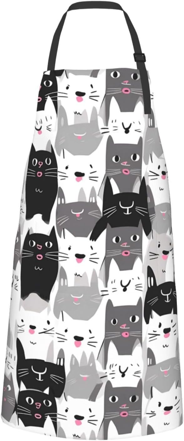 Shark Jumping Home Aprons 2 Pockets 33"×28" for Men Women, Ocean Sea Waterproof Kitchen Cooking Bib