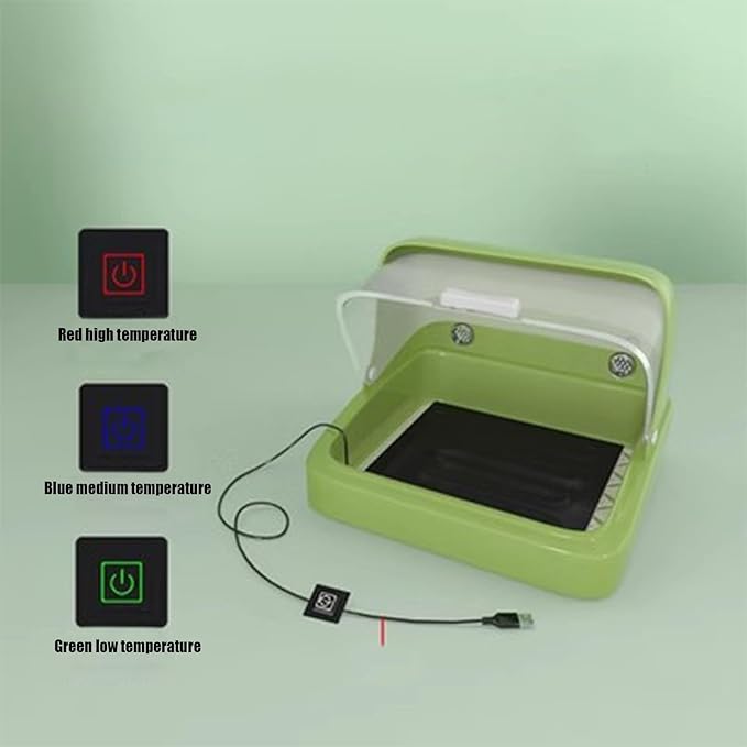 Chicken Brooder Box - Bird Incubator Brooding Box, Chick Warmer with Visual Nesting, 3 Temperature Heating Pad, Poultry Habitat Supplies, Parrots Ducklings Hatchery Equipment