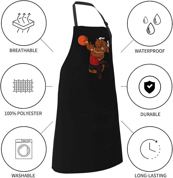 Strong Cattle Aprons With Pockets Men Women Waterproof Adjustable Bib Apron Kitchen Gardening Salon Aprons For Cooking