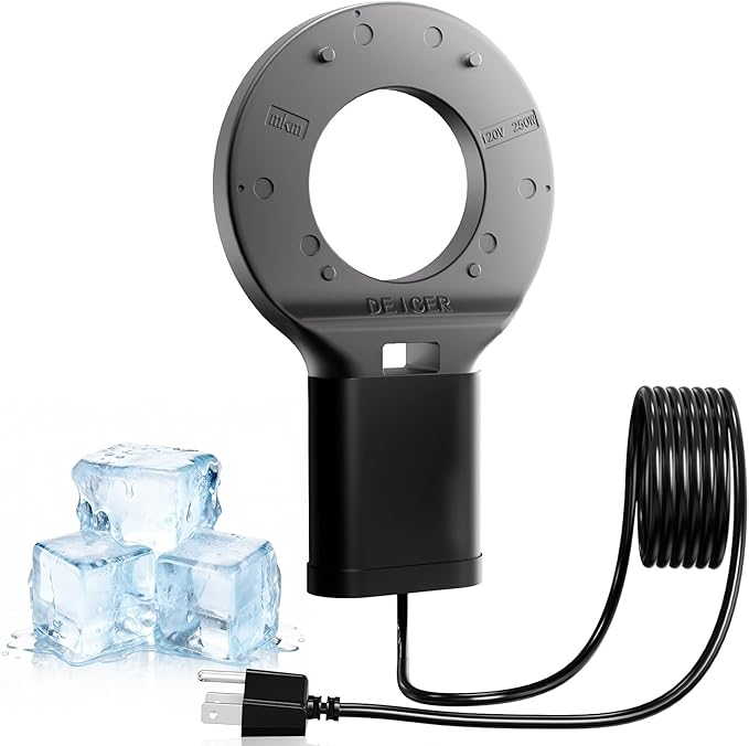 250W Utility De-Icer Submergible Cast Aluminum Chicken Water Heater for Livestock Tank Heater Bird Bath Heater in Winter