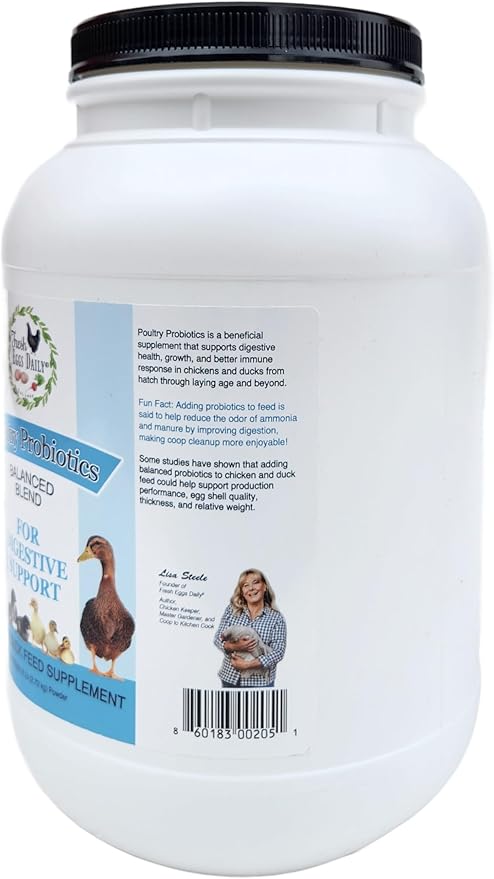 Fresh Eggs Daily Poultry Probiotics Feed Supplement – Natural Digestive & Immune Support for Chickens & Ducks – Enhances Egg Quality & Reduces Odor – 6 lb