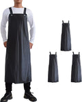 Waterproof Rubber Vinyl Apron, Chemical Resistant Apron, Unisex Work Apron MD006-Black*3