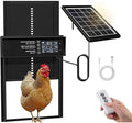 Waterproof Aluminum Alloy Solar Chicken House Door, Automatic Solar Chicken Coop Door Timer Light Sensor, Adjustable for 4-12V Poultry House