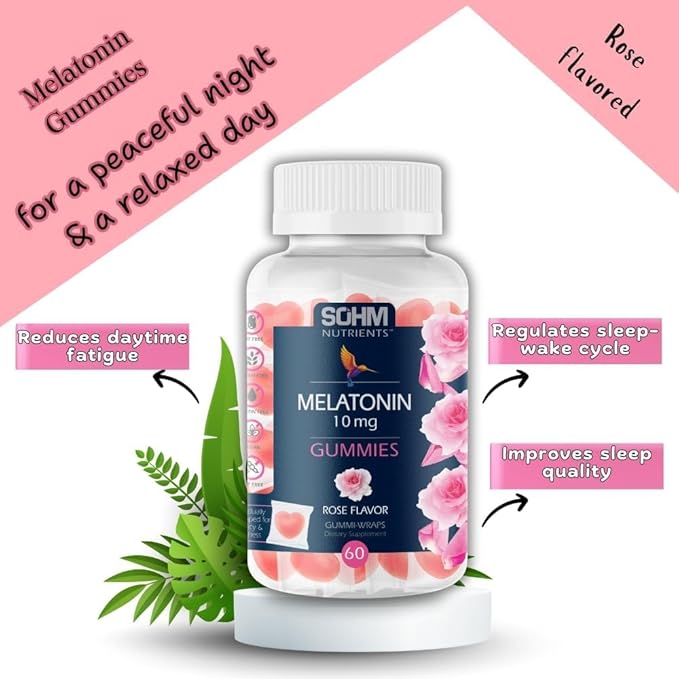 Melatonin Gummies 10 mg -Enhance Sleep Quality-Sleep Support Gummies Vegetarian