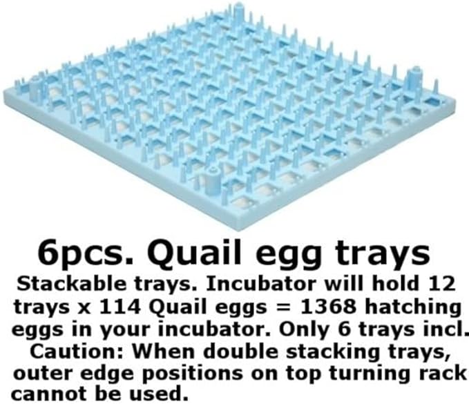Pinnon Hatch Farms Incubator GQF 1502 Cabinet Incubator Hatcher Includes + 6pk Hatching Egg Trays & 3030 Water Reserve System (with 6 Quail Trays)