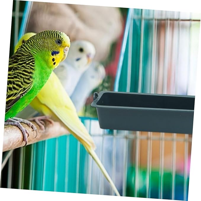 SUPVOX 2pcs Hanging Poultry Feeder with 3-Grid Design, Thickened Plastic Chicken Food Dispenser, Anti-Spill Trough Feeder for Birds, Suitable for Chickens, Ducks, Pigeons in Cage