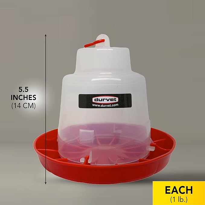 Durvet, Baby Chick Feeder, 1 Lb Poultry Feeder for Chicks and Ducklings