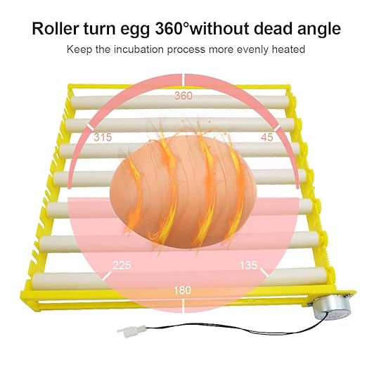 HBtree Automatic Multifunction Incubator Egg Tray Turning Hatcher for Chickens/Ducks/Birds/Poultry（7 Tubes）