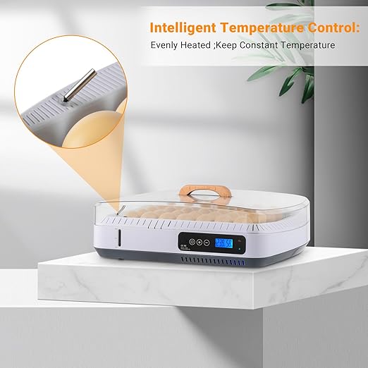 35 Egg Incubators for Hatching Eggs, Chicken Egg Incubator with Automatic Egg Turning and Temperature, Humidity Control, Water Alarm, Egg Hatcher Incubator for Chickens, Ducks, Geese, Birds and Quail