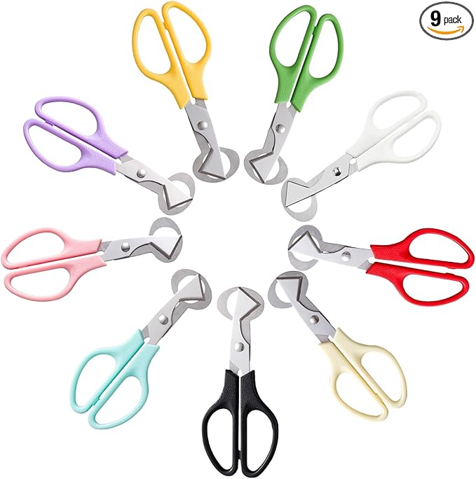 9 Pack Quail Egg Scissors - Stainless Steel Quail Scissors 9 Color for Quail Eggs