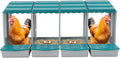 Chicken Nesting Boxes 4 Compartment PP Nesting Box with Inclined Nesting Boxes & Vented Holes Wall Mount Chicken Laying Boxes for Chicken Coop (Green)