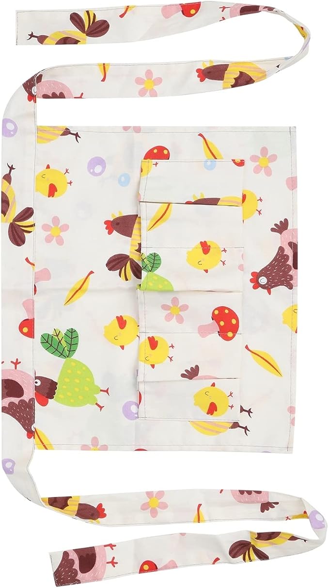 Eggs Collecting Apron, Cotton Twill, Multiple Pockets, Durable and Machine Washable - Protective and Practical, Ideal for Cooking Women Apron and Farm Use (S)