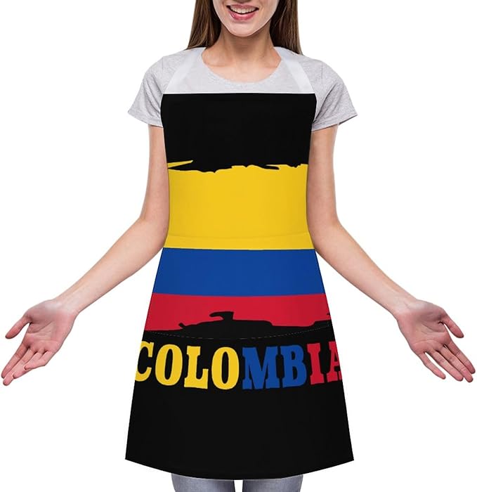 Bahamas Map Flag Apron,Waterproof Unisex Adult Aprons with Pockets Kitchen Baking Aprons