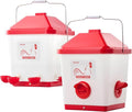 VEVOR Automatic Chicken Feeder & Waterer Set, 5 Gallon/40 Pounds, Rain Proof Hanging Poultry Feeder with Water Cup No Waste, Automatic Gravity, Avoid Small Animals, Suitable for Chicken, Duck, Turkey