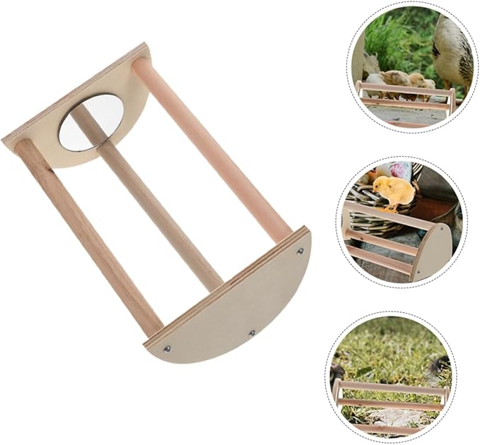 Chick Roosting Bar for Brooder Portable Wooden Perch Stand Dual Functionality Chicken Swing for Indoor Outdoor Use Activity for Growing Chickens Brooders