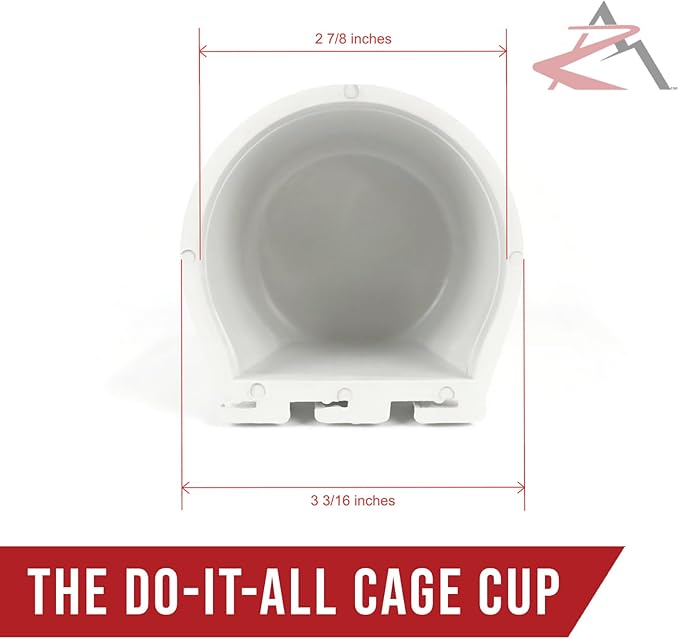 The ROP Shop 20-Pack - 8oz Gray Cage Cup for Feed & Water for Poultry Ducks, Birds, Hamsters