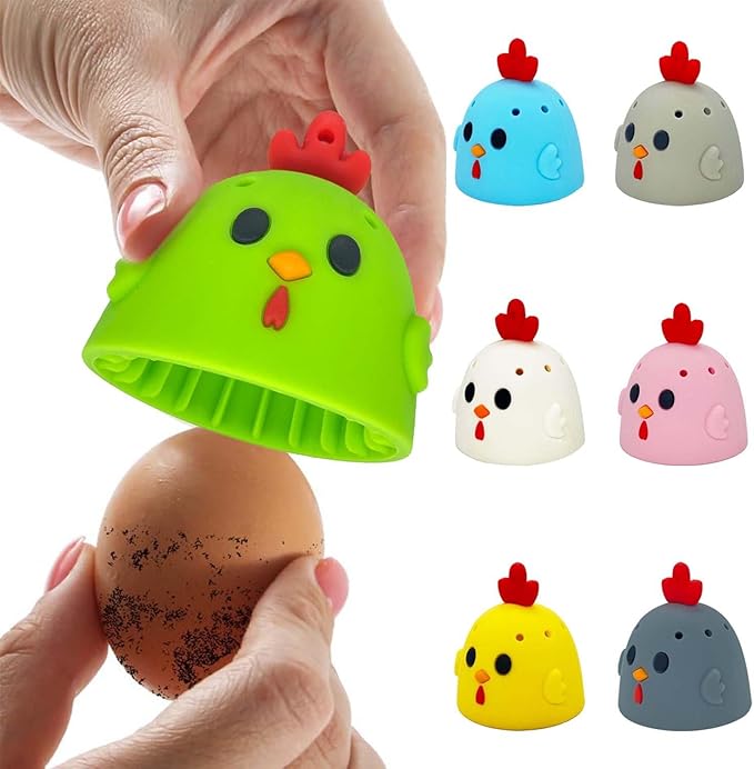 Fresh Egg Washer Fresh Egg Silicone Egg Washer Fresh Egg Reusable Egg Washer Multifunctional Vegetable/Egg Brush Simple and Convenient Easy to Clean (Green)