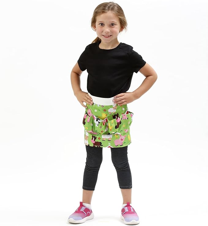 Plum Hill Chicken Egg Collecting Apron - Egg Gathering Aprons for Toddlers and Little Kids - Child Egg Apron for Fresh Eggs