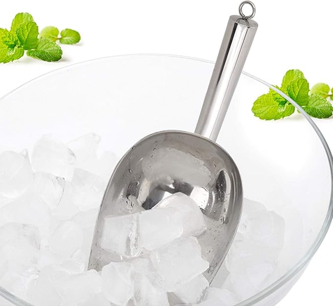 Food Scoop, 38oz Grain Scoop,Ice Flour Utility Scoop,Stainless Steel Multifunctional Ice Food Scoop Coffee Beans Dried Fruit Shovel Multi-Purpose Food Candy Shovel Kitchen Tools(38oz)