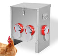 XKV Metal Automatic Chicken Feeder 30LBS with 6 Ports,No Feed Waste,All Seasons Support,Weather-Resistant and Animal-Proof,Suitable for Chicken,Geese,Ducks,Turkeys,Quails