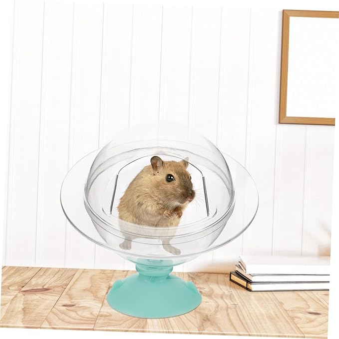 Hamster Bathroom Sand Bath Container for Small Pets Dual-use Washroom and Sauna Room Easy to Clean Design for Gerbils Dwarf Hamsters and Guinea Pigs