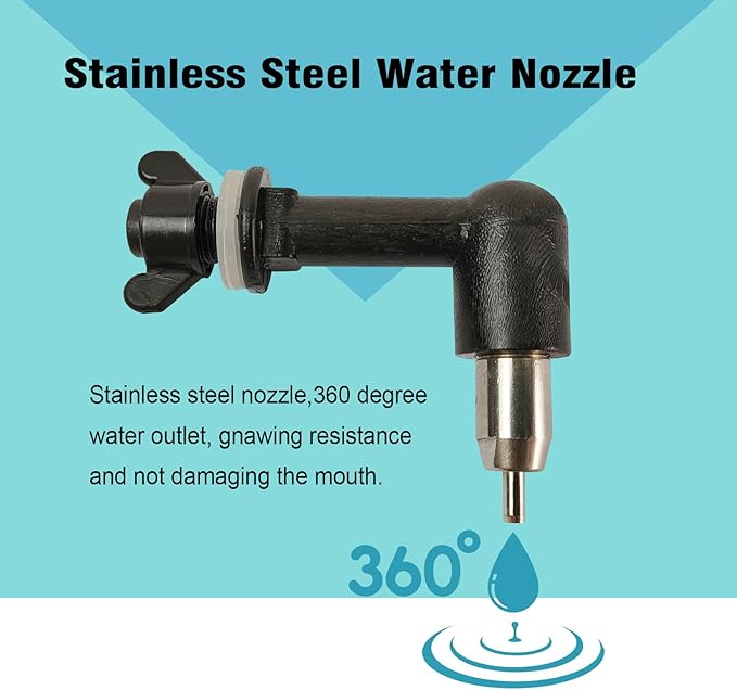 4pcs Stainless Steel Chicken, Quail, Duck, Rabbit Water Nipples