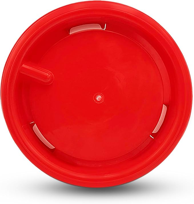 Chicken Waterer 3/4-Gallon Red Plastic Poultry Drinker | Convenient Sized Waterer for All Life Stages | for Chickens, Chicks, Ducks, Turkeys, Ducklings, Quail and More
