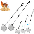 2 Pack Large Chicken Poop Scooper, Stretchable Litter Scooper for Chicken(22.4 to 42 Inch), 10 Inch Detachable Heavy Duty Poop Shovel for Chicken Coop Accessories