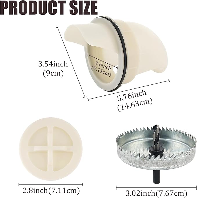 Chicken Feeder No Waste, 6 Ports Automatic Chicken Feeders with Hole Saw, Separate Feeding for Chickens, Poultry Pro Feeder Suitable for Buckets, Bins, Boxes, and Tanks