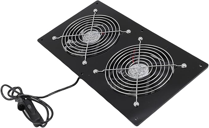 Solar Powered Dual Fan Ventilator for Chicken Coop Greenhouse, Water Proof Solar Exhaust Fan Kit for Pet House, 15W Panel Powered Shed IP67 Small Chicken Coop