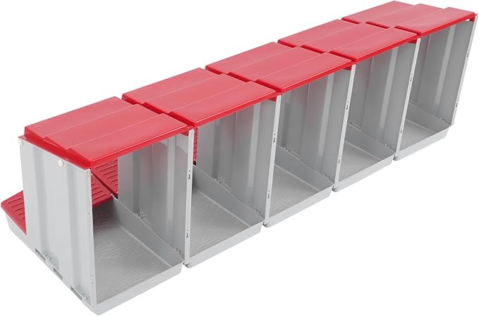 Chicken Nesting Box, 3 Compartments Laying Boxes for Hens, Nest Box for Chicken Duck Poultry Coop, Wall Mount Chickens Roosting Boxes, Protect Collect Egg (Red)