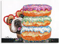 Yidepot Dog Kitchen Pictures Wall Decor - Cute Donut Animal Posters for Diningroom Dog Decorations 12"x16"