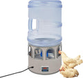 Poultry Chicken Water Heater, 80W Heated Chicken Waterer 5 Gallon with 32 °F-122°F Temperature Adjustable, 9 Drinking Windows & LED Display Screen, Poultry Water Deicer for Winter