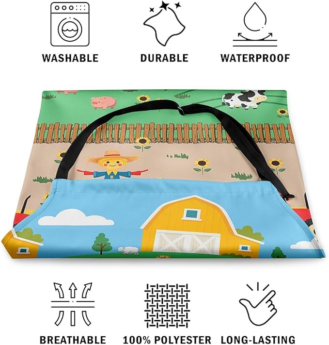 jejeloiu Cartoon Cats Apron for Women Men 26"x31"
