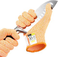 Glove Station Ultra Durable Series Cut Resistant Gloves - Cutting Gloves for Chefs, BBQ and Cooking - Level 5 Protection, Food Grade Safe Cut - Orange, Small Size