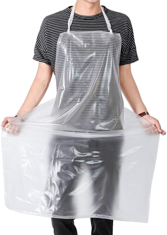 Unisex 47 x27.5 inches Heavy Duty Transparent PVC Waterproof Apron Made of Vinyl…