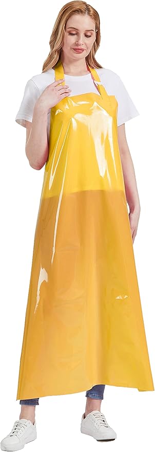 Nanxson TPU Waterproof Apron Lightweight Work Apron with Adjustable Buckle for Pet Bathing,Dishwashing,Butchers,Housework