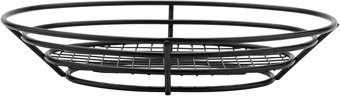 G.E.T. 4-38814 Black Oval Metal Wire Basket Iron Powder Coated Wire Baskets Collection