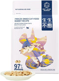 Freeze-Dried Cat Food, 97% Animal Origin Soft Dry Raw Food for Cats, High Protein Healthy Freeze Dried Cat Treat & Topper (Rabbit Recipe - 14 Ounce)