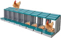 Chicken Nesting Boxes 8 Compartment PP Nesting Box with Inclined Nesting Boxes & Vented Holes Wall Mount Chicken Laying Boxes for Chicken Coop (Green)