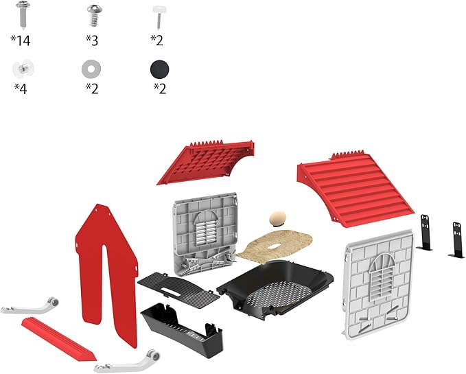 Roll Away Chicken Nesting Box, 13° Auto Egg Collection Tray, Clip-Lock Decoy Egg & 3 Jute Pads, Enclosed Easy-to-Clean Hen House, Indoor & Outdoor Chicken Coop Accessory(1Pack)