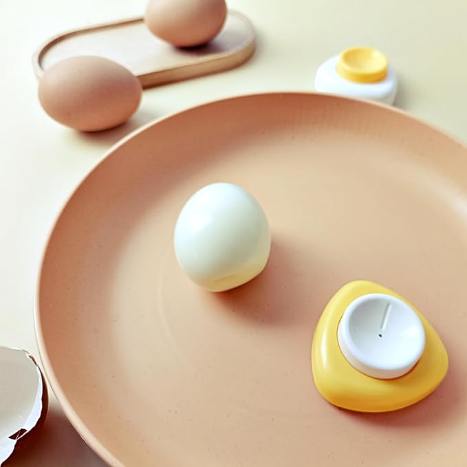 Magenetic Egg Piercer for Raw Eggs to Get Good Hard Boiled Eggs, Egg Poker with Safety Lock Egg Pin, Easy Egg Peeler By Punching Hole at Bigger End of the Egg Before Boiling, 2 Pack