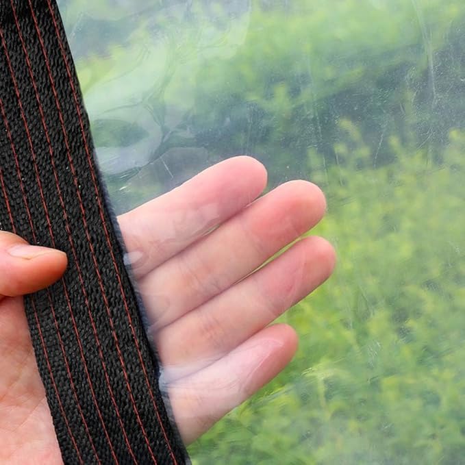 Clear tarps - Heavy Duty Waterproof 5x7ft Small Tarpaulin with Grommets - Transparent Cover for Patio Enclosure, Porch, Chicken Coop, Winter Protection