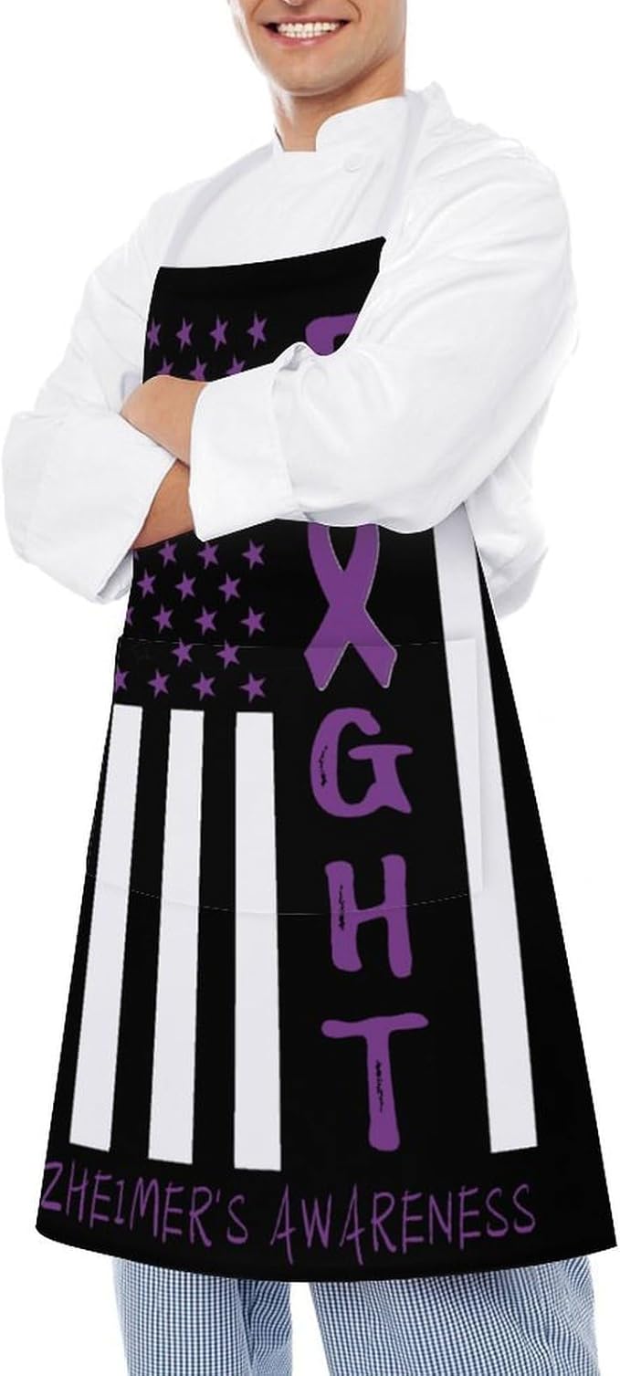 Bahamas Map Flag Apron,Waterproof Unisex Adult Aprons with Pockets Kitchen Baking Aprons