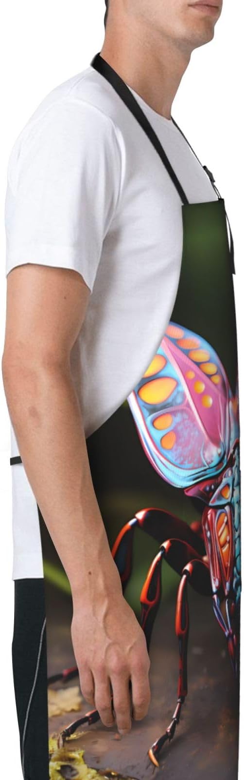 Tyrannosaurus rex Heavy Duty Waterproof Apron with Pockets for AdultsResistant Grilling, Gardening, Painting