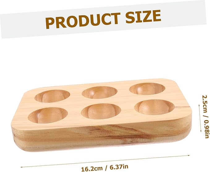 Happyyami Rustic Wooden Egg Tray Holder for Kitchen 12-Capacity Egg Storage Container for Refrigerator and Countertop Display