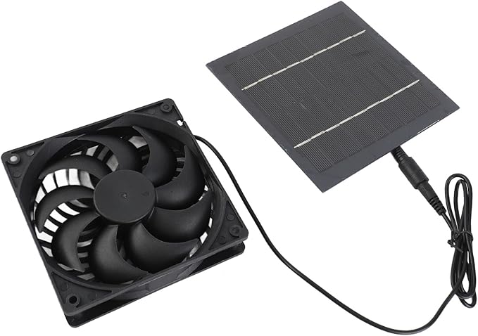 Solar Panel Fan Kit 5W 6V, Waterproof IP65, Outdoor Cooling Exhaust for Chicken Coop Home - Effective Heat Dissipation, Easy Installation, Energy Efficient