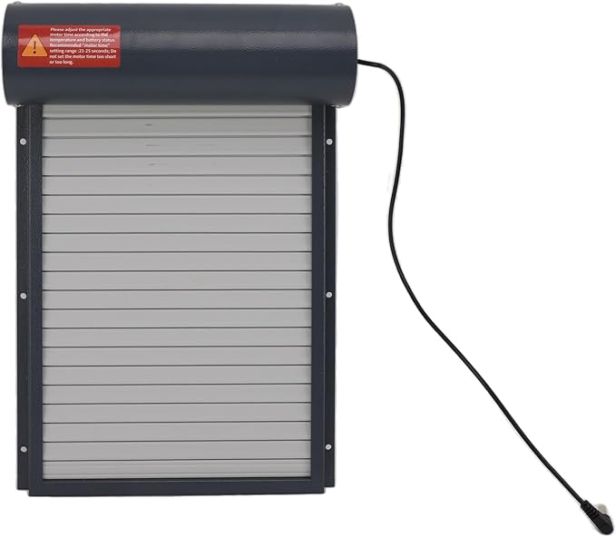 Grey Solar Powered Automatic Chicken Coop Door with Timer Control, Programmable LED Display Controller for Poultry Conservationion