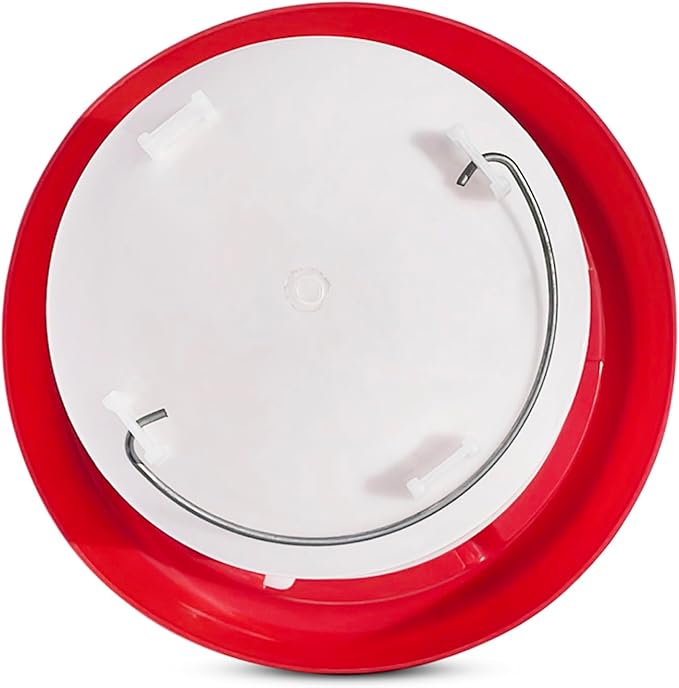 Chicken Waterer 1.5-Gallon Metal Handle Poultry Drinker | Large Capacity Poultry Waterer | for Chickens, Ducks, Baby Chicks, Chickens, Turkeys and More